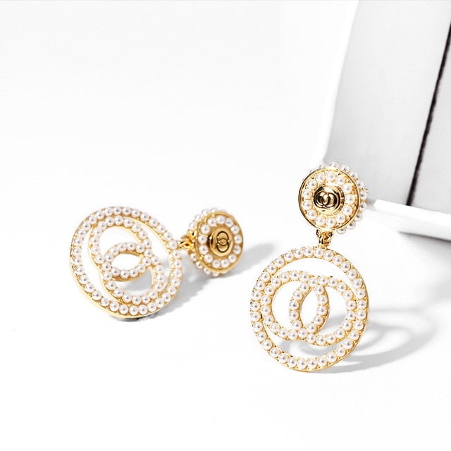 Luxury  Long Chain Letter G Hanging Earrings
