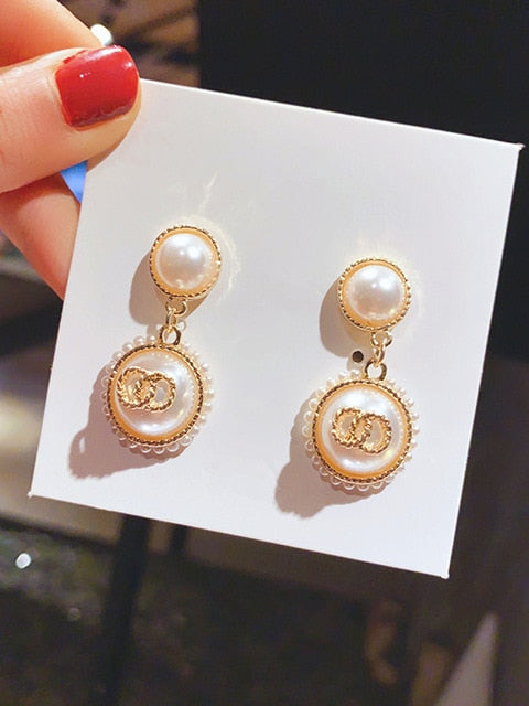 Luxury  Long Chain Letter G Hanging Earrings
