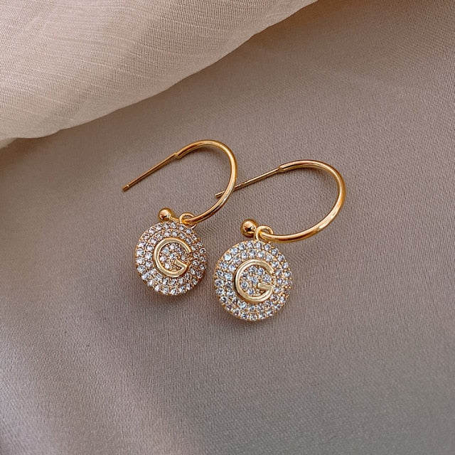 Luxury  Long Chain Letter G Hanging Earrings