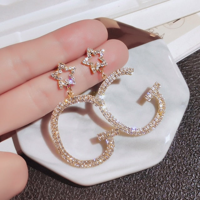 Luxury  Long Chain Letter G Hanging Earrings