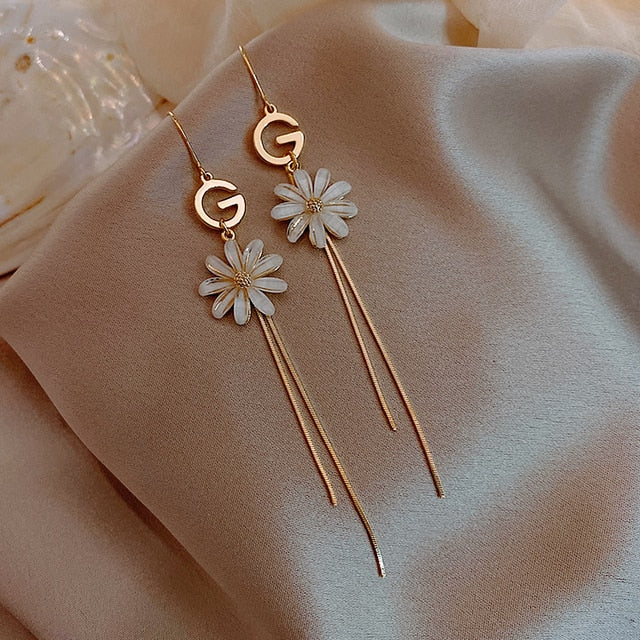 Luxury  Long Chain Letter G Hanging Earrings