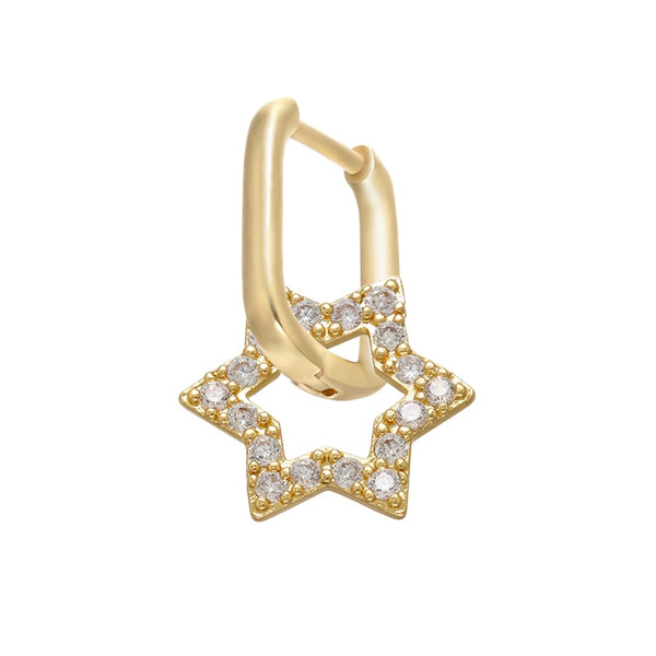 CZ crystal small hoop earrings