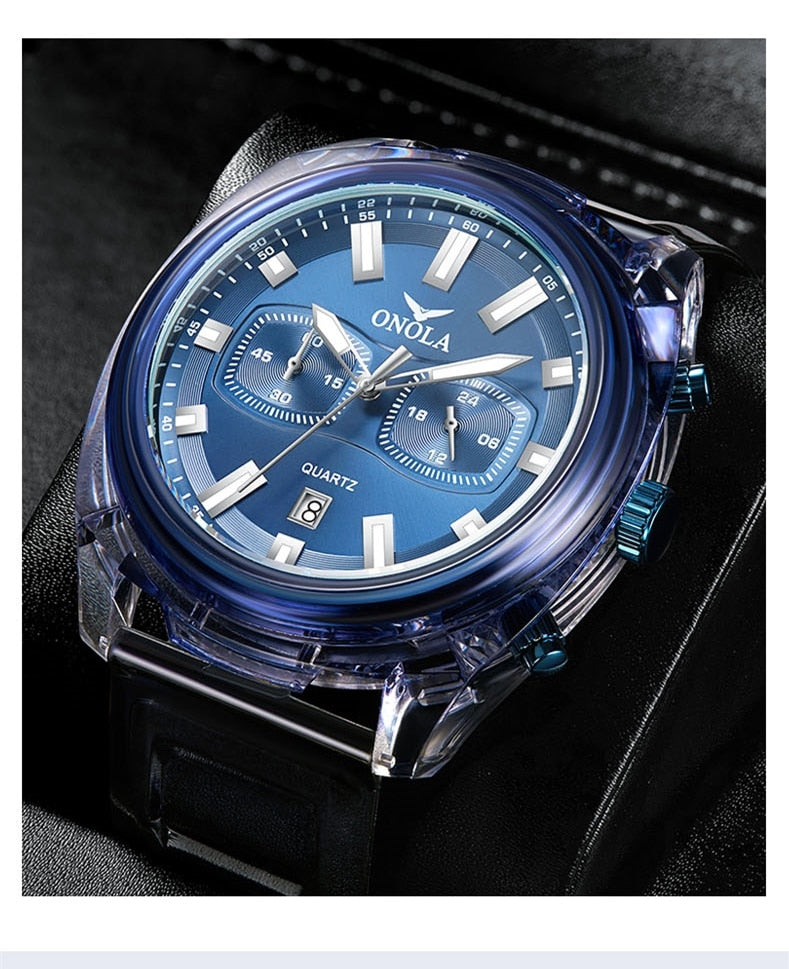 Transparent Plastic Men's watches