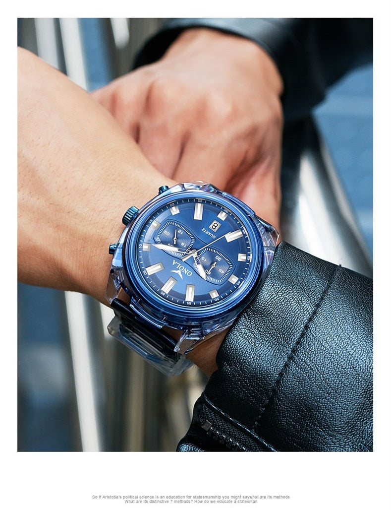 Transparent Plastic Men's watches