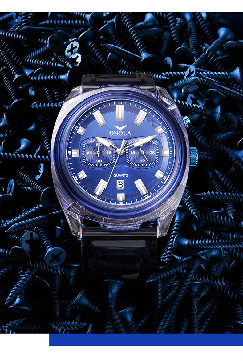 Transparent Plastic Men's watches