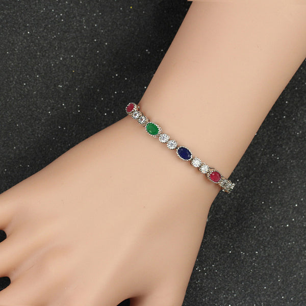 Shining Charm Adjustable Size Tennis Bracelets for Women