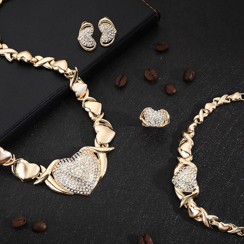 Luxury Bridal Nigerian Wedding African Beads Jewelry Set