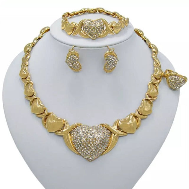 Luxury Bridal Nigerian Wedding African Beads Jewelry Set