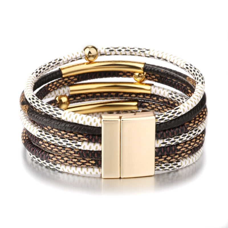 Multilayer Fashion Boho Magnetic Wrap Accessories  Bangle for Women