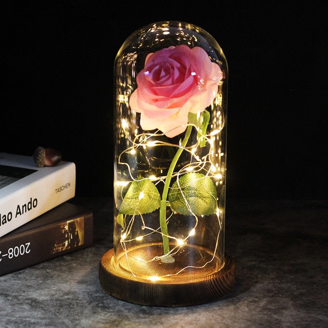 LED Enchanted Galaxy Rose Eternal 24K Gold Foil Flower