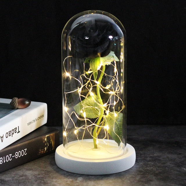 LED Enchanted Galaxy Rose Eternal 24K Gold Foil Flower