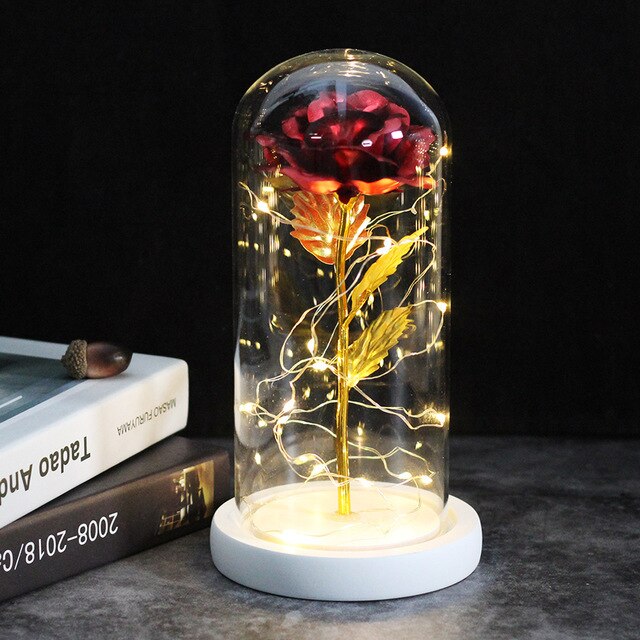 LED Enchanted Galaxy Rose Eternal 24K Gold Foil Flower