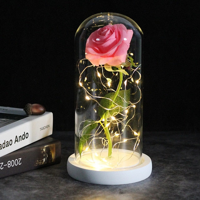 LED Enchanted Galaxy Rose Eternal 24K Gold Foil Flower