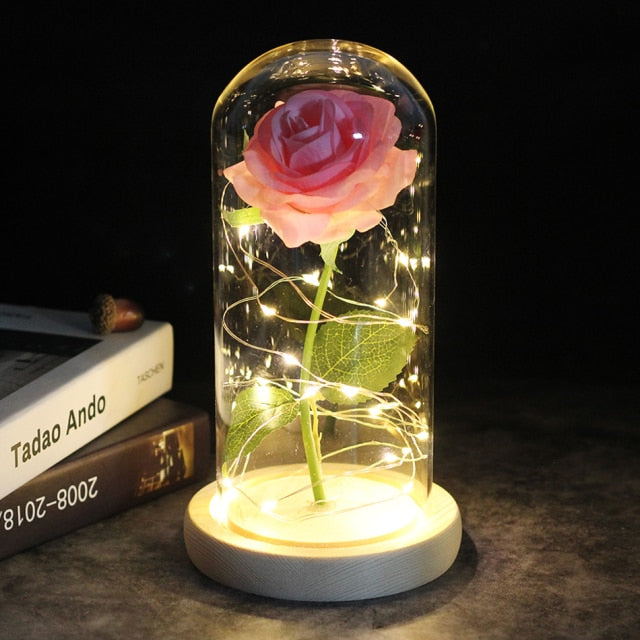 LED Enchanted Galaxy Rose Eternal 24K Gold Foil Flower