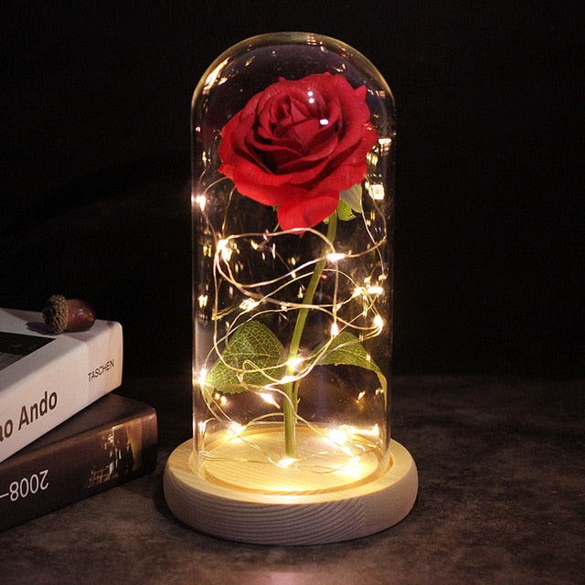 LED Enchanted Galaxy Rose Eternal 24K Gold Foil Flower