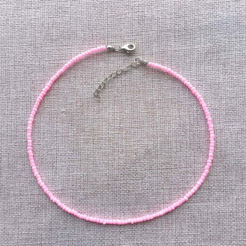 Simple Seed Beads Strand Necklace