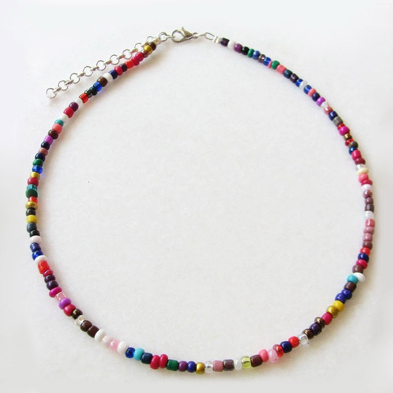 Simple Seed Beads Strand Necklace
