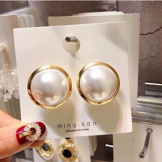 Fashion Jewelry White Imitation Pearl Earrings