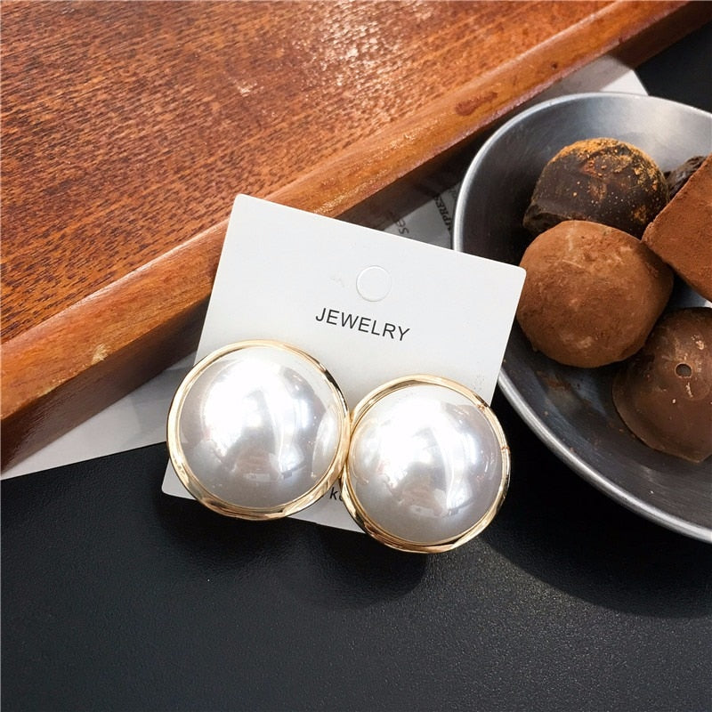 Fashion Jewelry White Imitation Pearl Earrings