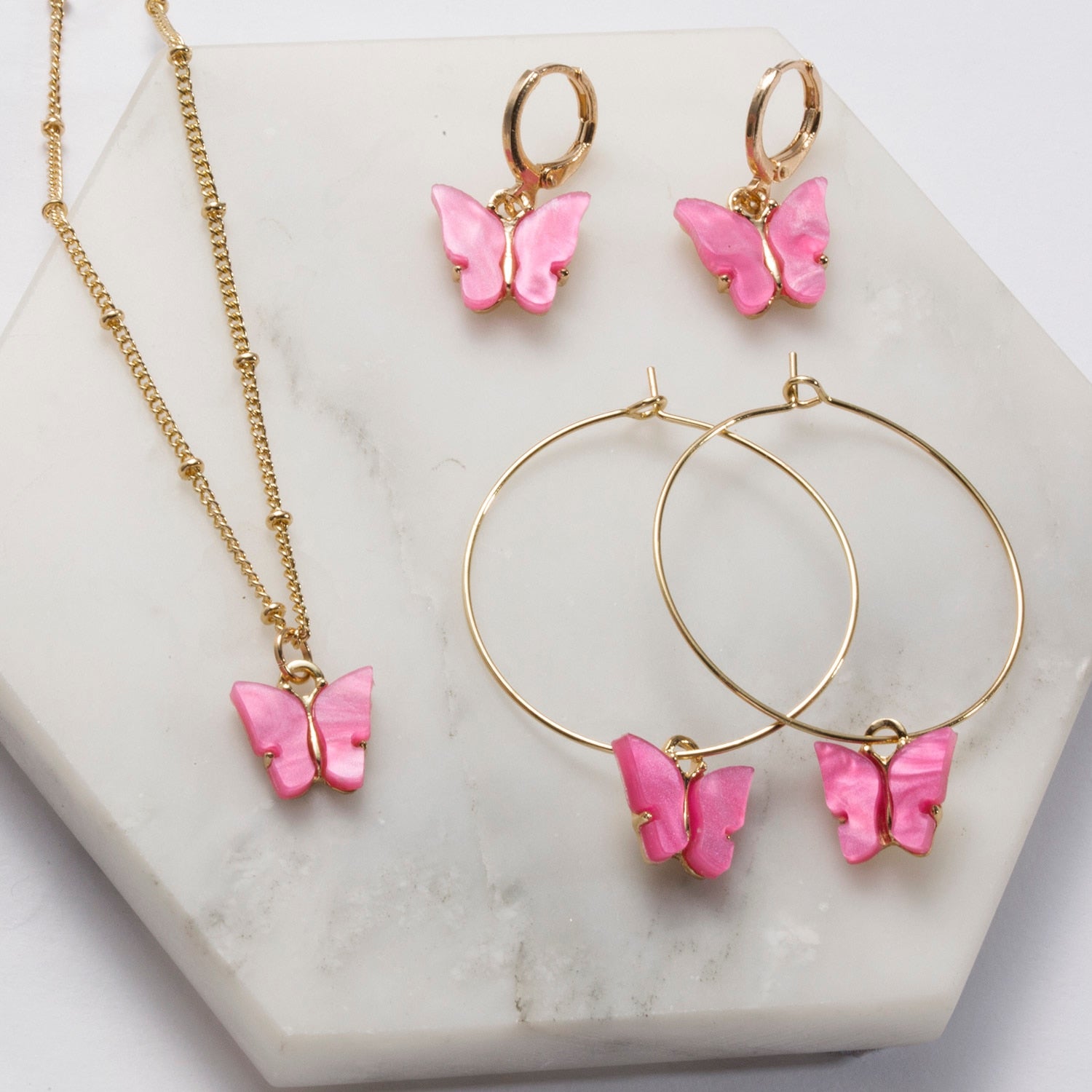 Cute Butterfly Earrings Set for Women