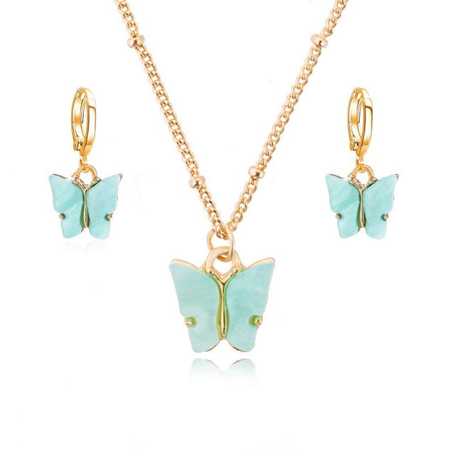 Cute Butterfly Earrings Set for Women