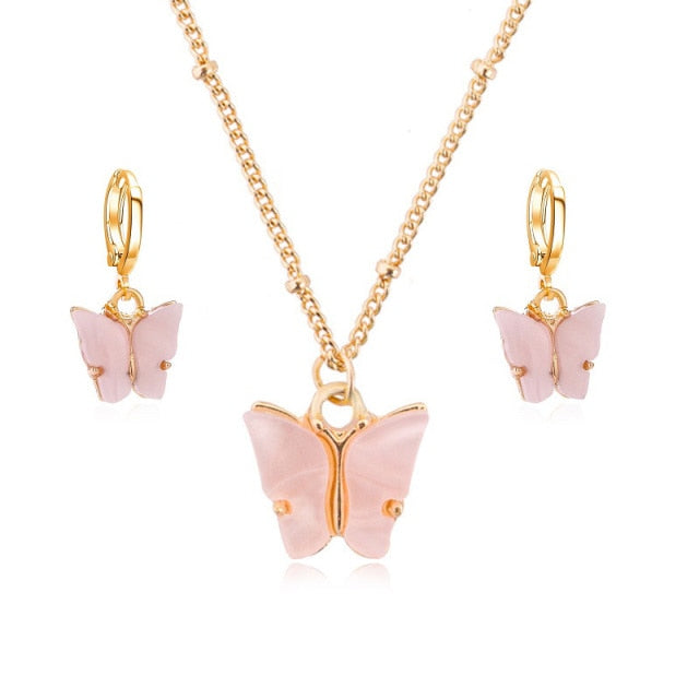 Cute Butterfly Earrings Set for Women
