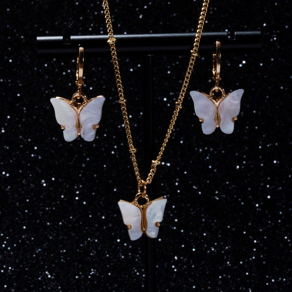 Cute Butterfly Earrings Set for Women