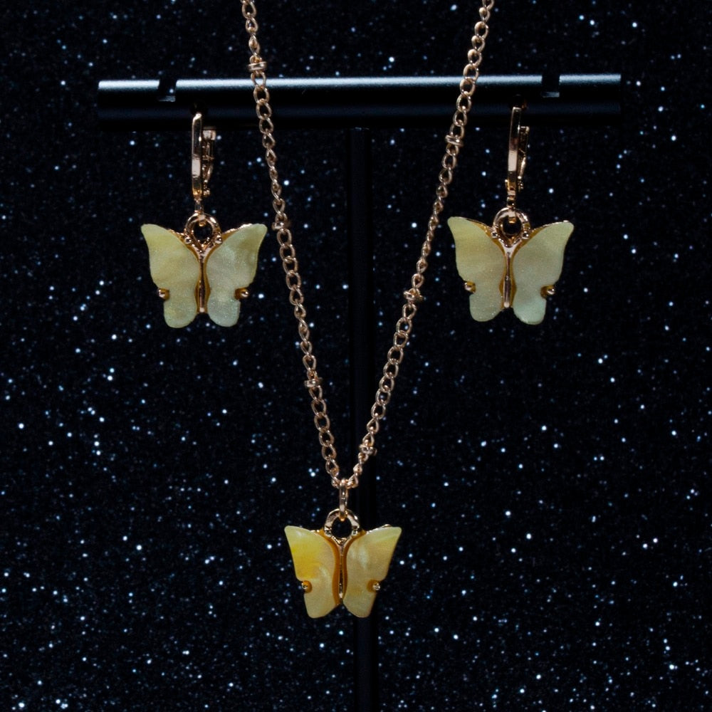 Cute Butterfly Earrings Set for Women