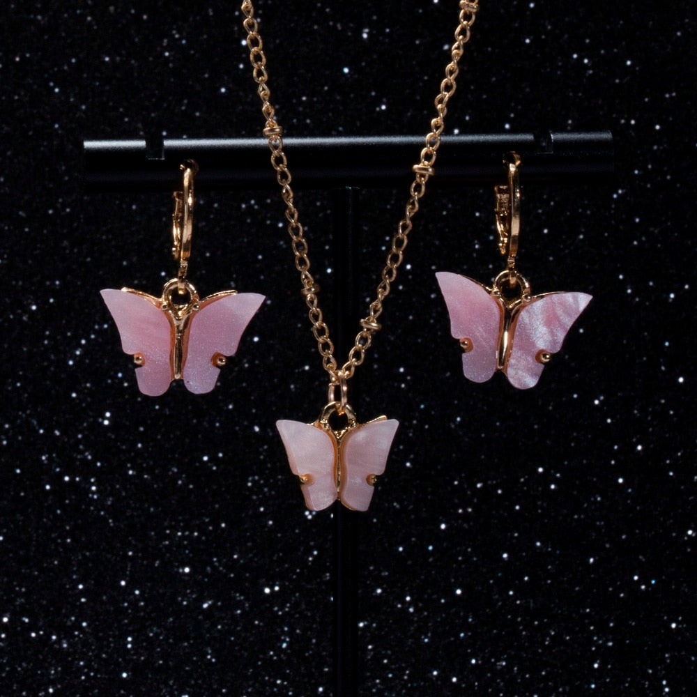 Cute Butterfly Earrings Set for Women