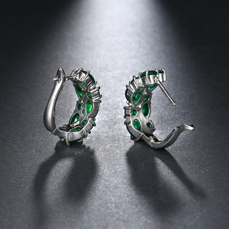 Fashion Multicolor Mona Lisa Ring Earrings Sets for Women