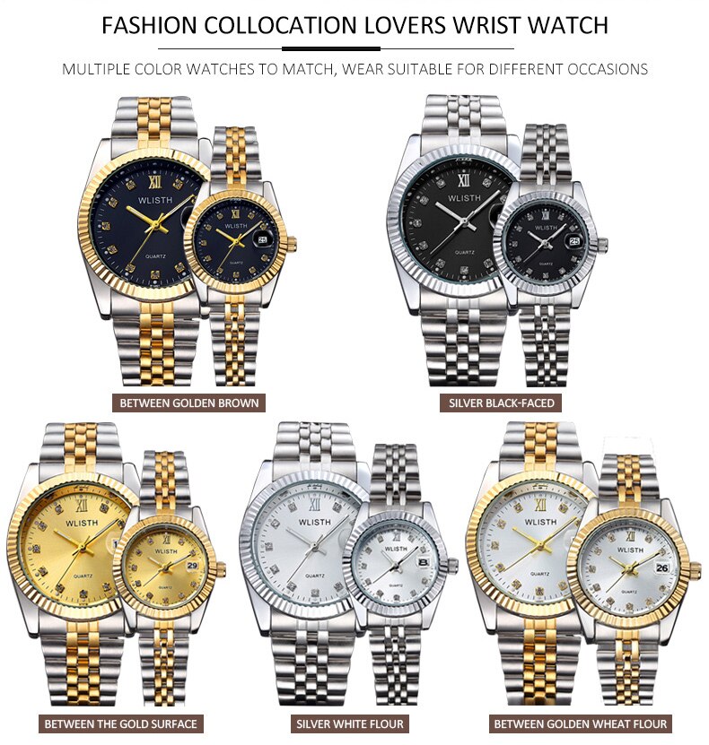 calendar steel band men's watch women's watch couple Watch