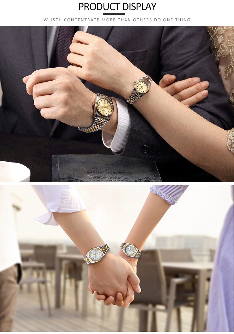 calendar steel band men's watch women's watch couple Watch