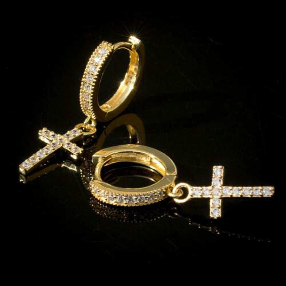 New Trendy Cross Drop Earring