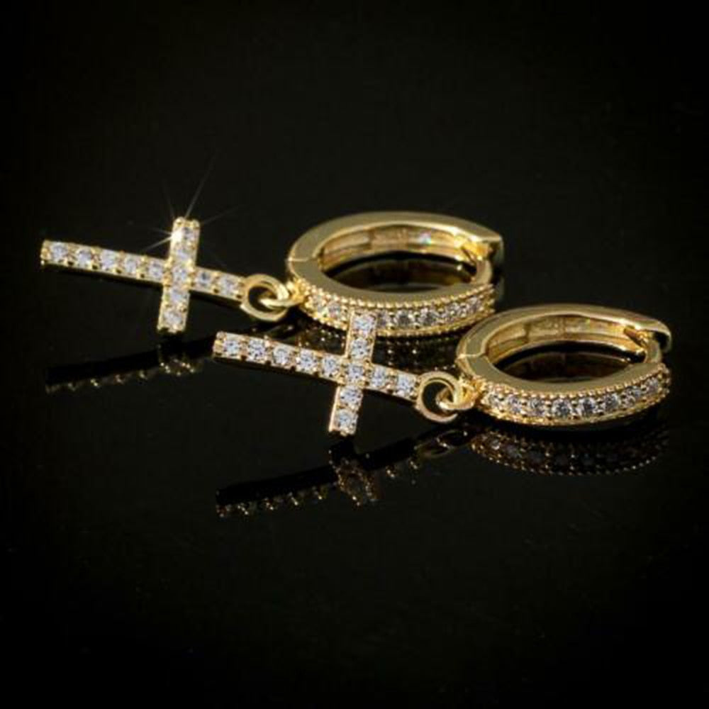 New Trendy Cross Drop Earring