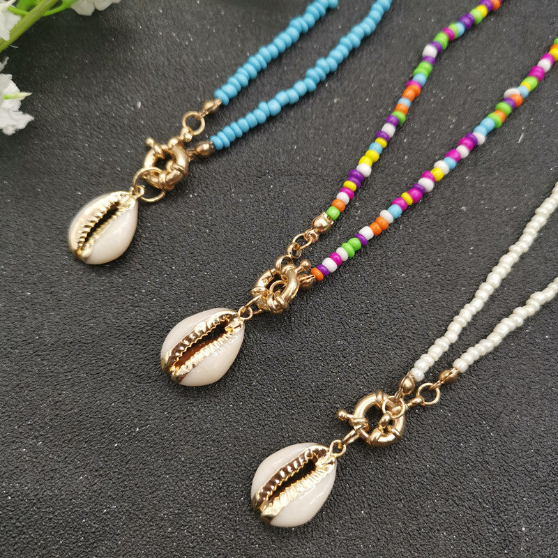 17 Color Bead Choker Necklace