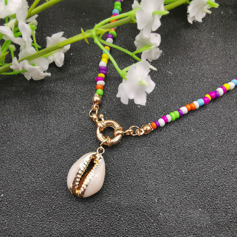 17 Color Bead Choker Necklace