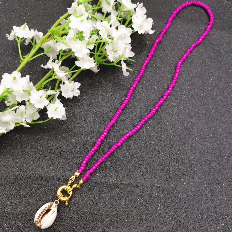 17 Color Bead Choker Necklace