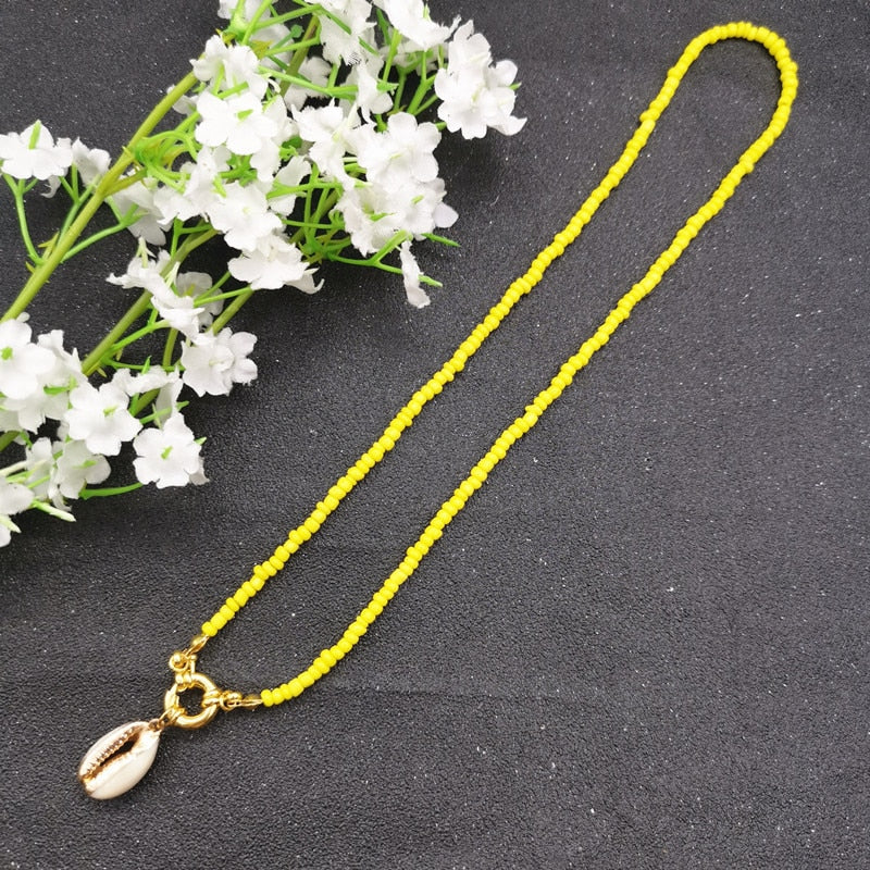 17 Color Bead Choker Necklace