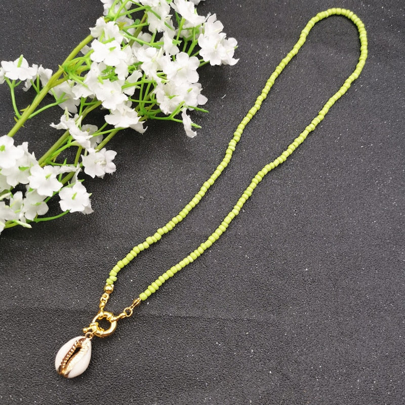 17 Color Bead Choker Necklace