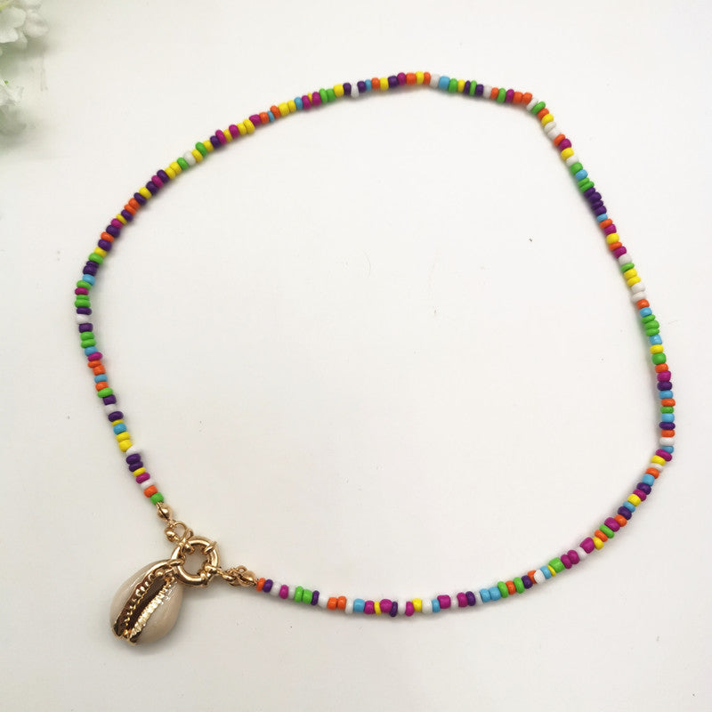 17 Color Bead Choker Necklace