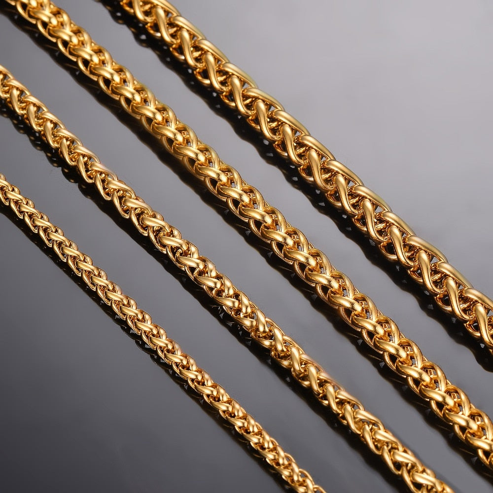 Gold Keel Link Chain Necklace
