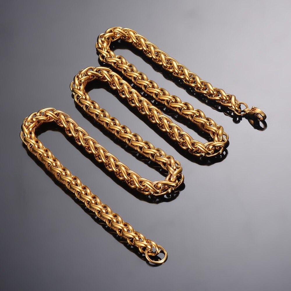 Gold Keel Link Chain Necklace