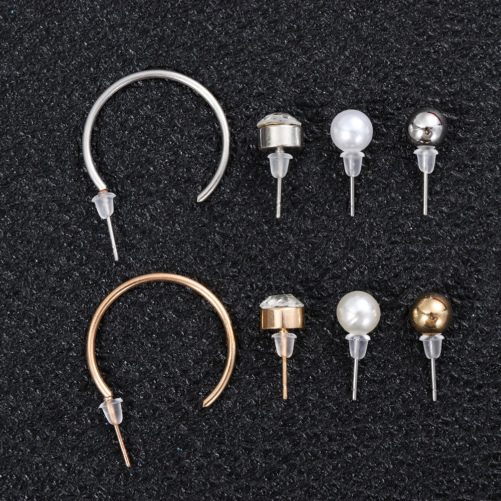 20 Pairs Minimalist Mixed Small Earrings Set