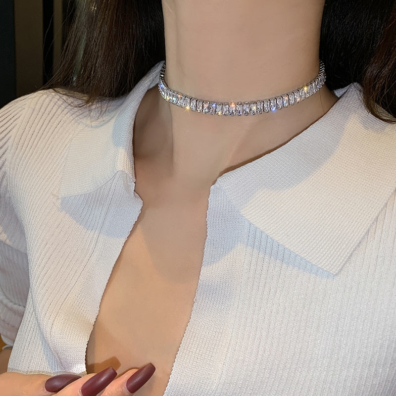 luxury shiny necklace sexy ladies party necklace