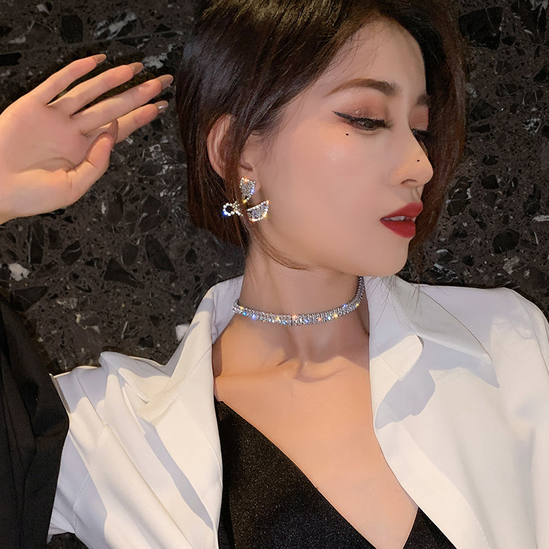 luxury shiny necklace sexy ladies party necklace