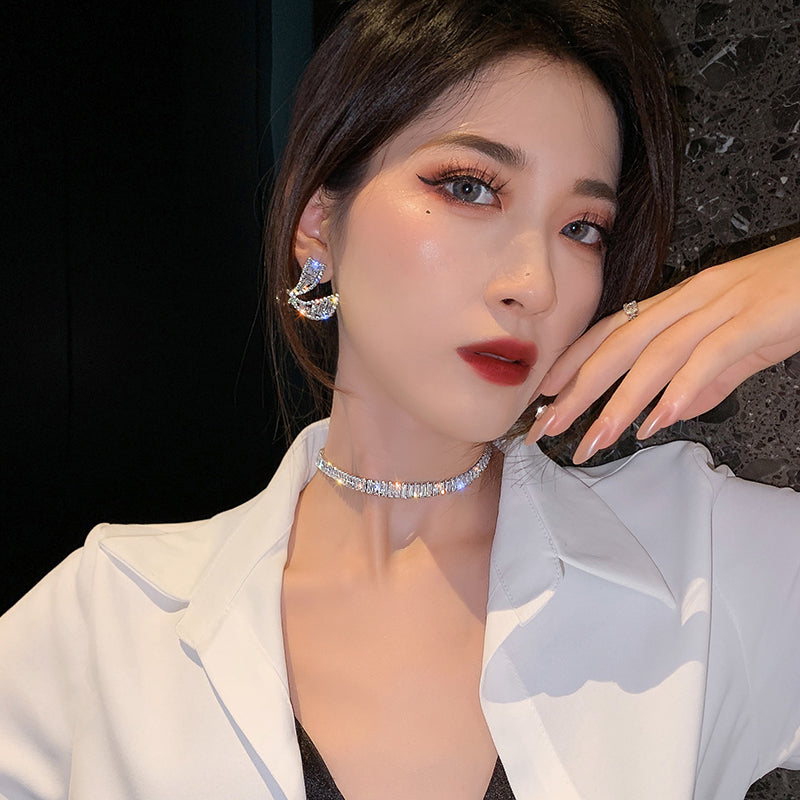 luxury shiny necklace sexy ladies party necklace