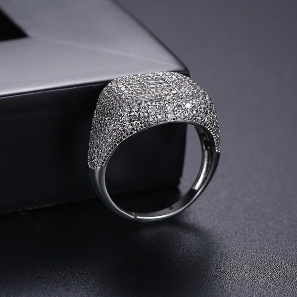 Anillos de circonita cúbica de colores llamativos para hombre