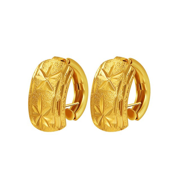 Pendientes de clip etíopes de color dorado para niñas y mujeres.