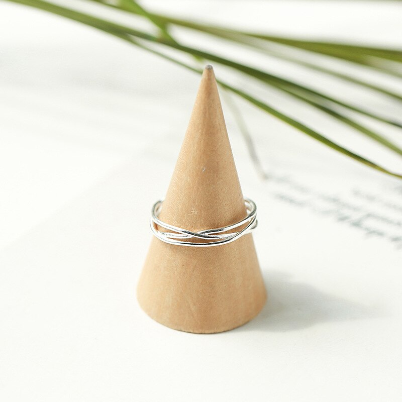 925 Silver Cross Open Ring