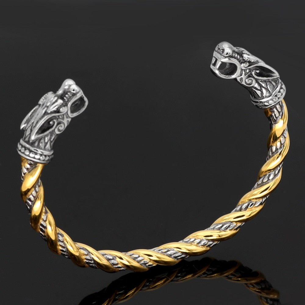 Vintage stainless steel Viking Bracelets